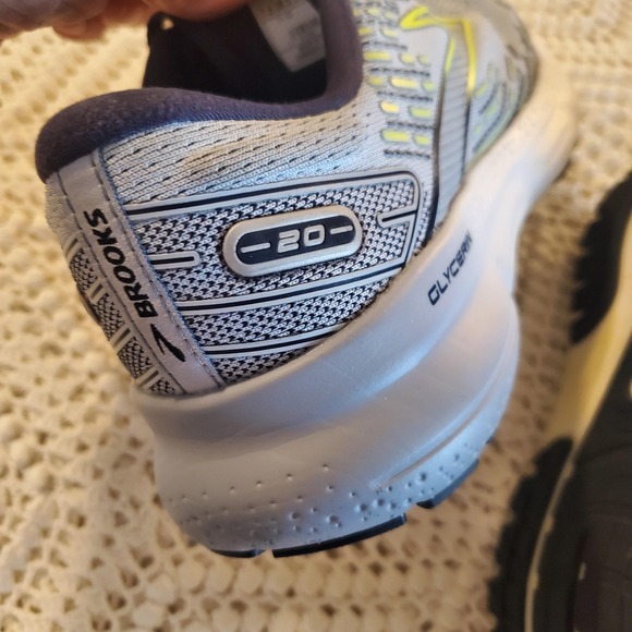 Brooks Glycerin 20 Shoes Womens Size 7.5 Gray Blue Running Sneakers Comfort - Picture 6 of 7